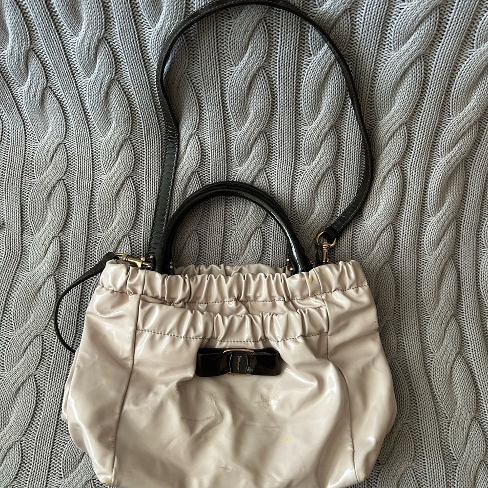 Elegant Cream Ferragamo Women's Bag